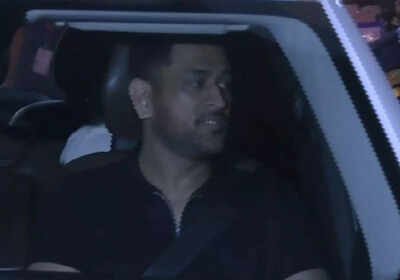 MS Dhoni arrives in Ahmedabad for T20 World Cup final, After attending semi-final in Mumbai | Cricket News