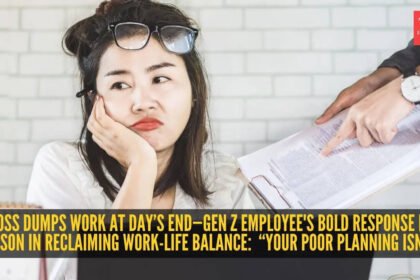 Boss dumps work at day’s end—Gen Z employee’s bold response is a lesson in reclaiming work-life balance: “Your poor planning isn’t…” |