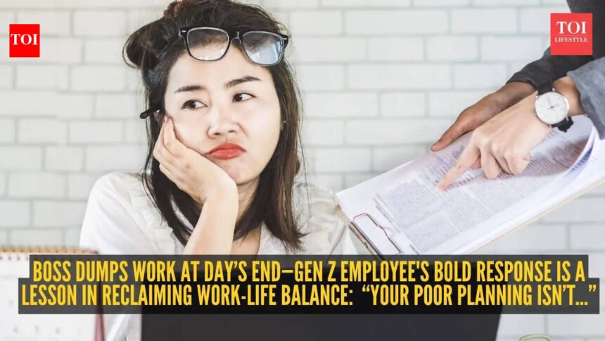 Boss dumps work at day’s end—Gen Z employee’s bold response is a lesson in reclaiming work-life balance: “Your poor planning isn’t…” |