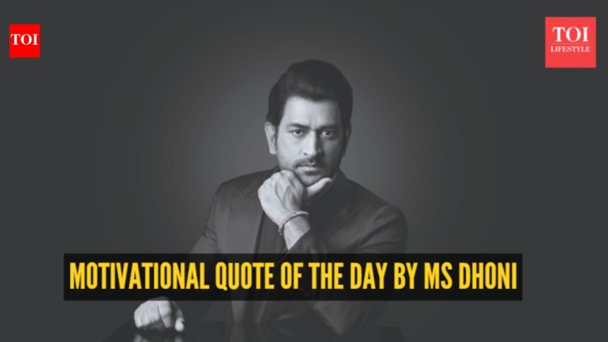 Motivational quote of the day by MS Dhoni: “If you keep winning, you don’t know the areas you’ve to work hard”