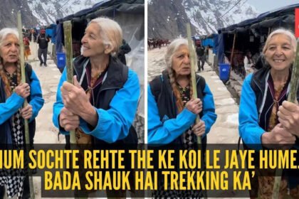 Kedarnath Trek: ‘Hum sochte rehte the ke koi le jaye hume… bada shauk hai trekking ka’: Two sisters over the age of 70 on Kedarnath trek win hearts