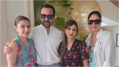 Saif Ali Khan and Kareena Kapoor Khan attend Saba Pataudi’s intimate 50th birthday bash – see inside pics | Hindi Movie News