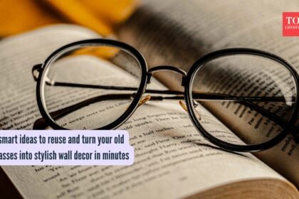 4 smart ideas to reuse and turn your old glasses into stylish wall decor in minutes