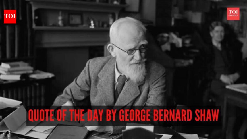 George Bernard Shaw Quote: Quote of the day by George Bernard Shaw: “Life isn’t about finding yourself. Life is about…”