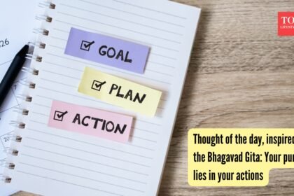 Your purpose lies in your actions