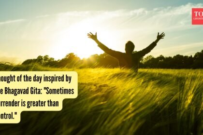 Sometimes surrender is greater than control.
