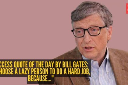 “I choose a lazy person to do a hard job, because…”