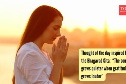 “The soul grows quieter when gratitude grows louder”