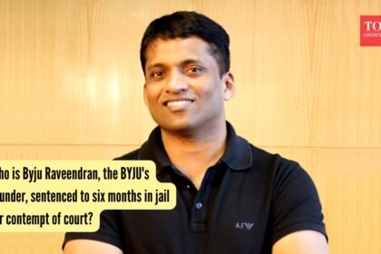 Who is Byju Raveendran, the BYJU’s founder, sentenced to six months in jail for contempt of court?