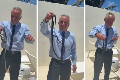 Us Health Secreatary With Snakes: US secretary for health Robert Kennedy catches two snakes with bare hands, gets bitten: Is it an act of fearlessness or uncalled-for daring? 3 lessons for children