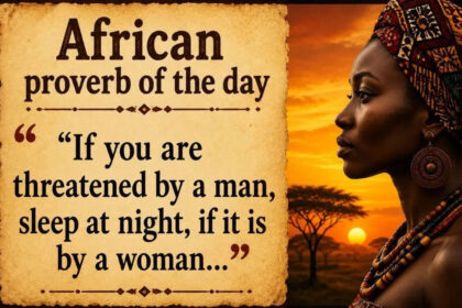 African proverb of the day: “If you are threatened by a man, sleep at night, if it is by a woman…” — life lessons on intuition, emotional intelligence, hidden strength, resilience, and why power is not always loud |