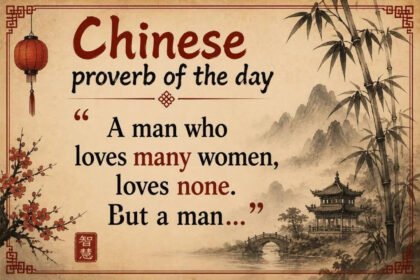 Chinese proverb of the day: “A man who loves many women, loves none. But a man…” — life lessons on loyalty, emotional depth, commitment, human connection, and why real love is often built on devotion rather than endless desire |