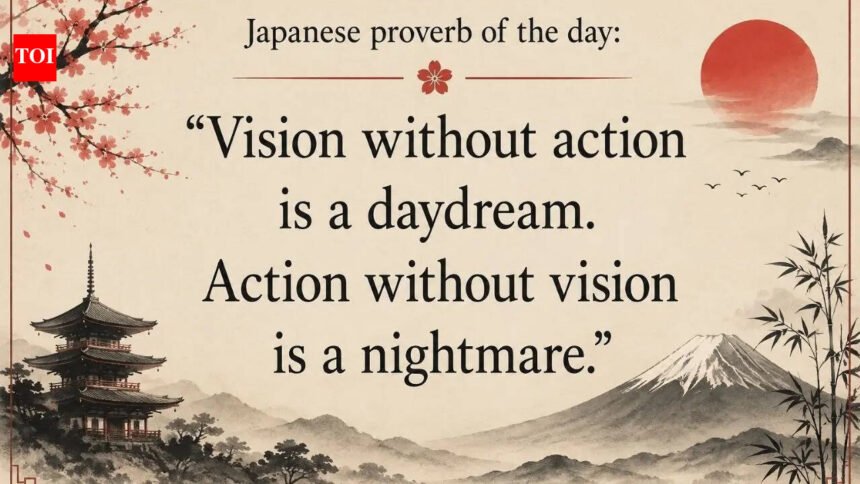 Japanese proverb of the day: “Vision without action is a daydream. Action without vision is…” |
