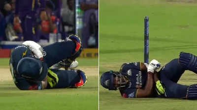 Sai Sudharsan retired hurt after injury in KKR vs GT IPL match