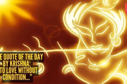 Love quote of the day by Krishna: “To love without condition…” |