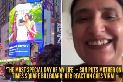 Times Square Billboard: ‘The most special day of my life’ – Son puts mother on Times Square billboard; her reaction goes viral
