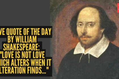 William Shakespeare Love Quote: Love quote of the day by William Shakespeare: “Love is not love which alters when it alteration finds…”