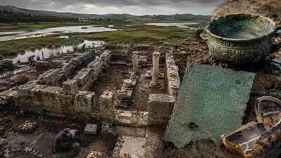 Lost for 2,500 years, the ancient Poseidon sanctuary emerges from the Greek marshlands with mysterious inscribed artefacts | World News