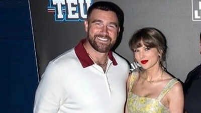 Taylor Swift joins fiance Travis Kelce at TEU event amid pre-wedding celebrations; couple rock matching bracelets – PICS |