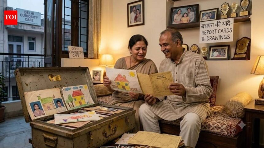Psychology says parents who keep old report cards and childhood drawings may be preserving a part of their own life story, not just memories
