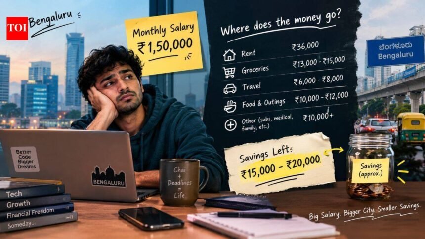 Bengaluru cost of living: Techie earning Rs 1.5 lakh a month claims he saves just Rs 15,000; here’s why